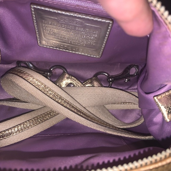 Vintage Gold Coach Poppy Shoulder Bag - Picture 12 of 13